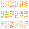 36Pcs 3 Style PVC Waterproof Self-Adhesive Picture Stickers STIC-SP0001-10-1