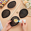 4Pcs Linen Teardrop Fascinator Hat Base for Millinery AJEW-FG0004-54B-3