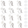 24Pcs 4 Styles 304 Stainless Steel Clip-on Earring Findings with Imitation Pearl Plastic Beaded STAS-SC0010-46B-1