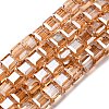 Electroplate Glass Beads Strands EGLA-H108-01A-PL04-1