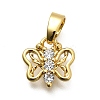 Brass Micro Pave Cubic Zirconia Pendants KK-Z093-06G-1