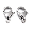 Tarnish Resistant Polished 316 Surgical Stainless Steel Lobster Claw Clasps LS-STAS-R072-11A-2
