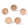 Natural Maple Wood Stud Earring Findings with 316 Stainless Steel Pin WOOD-N016-02-1