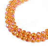 Electroplate Transparent Glass Beads Strands X-EGLA-N002-34B-C08-3