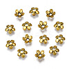 Tibetan Style Alloy Bead Caps TIBEB-S039-017AG-RS-1