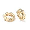 Brass Micro Pave Cubic Zirconia Rondelle European Beads KK-A254-20G-1