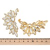 304 Stainless Steel Glass Stud Earrings for Women EJEW-M095-10G-01-3