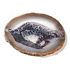 Printed Natural Agate Slice Stone Ornament DJEW-M011-03G-3