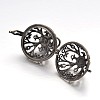 Round Brass Hollow Cage Pendants LS-KK-L083-06AB-RS-2