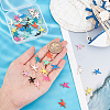 40Pcs 10 Colors Rack Plating Alloy Enamel Pendants FIND-FH0003-22-3