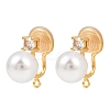Round Brass Brass Micro Pave Clear Cubic Zirconia Ear Cuff Findings LS-KK-F902-03G-1