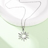 304 Stainless Steel Sun Pendant Cable Chain Necklaces for Men Women NJEW-K308-04A-P-2