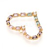Brass Micro Pave Cubic Zirconia Pendants KK-N261-13G-2