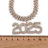 Brass Full Crystal Rhinestone 2025 Pendant Necklaces for Women LS-NJEW-Q005-01G-3