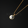 Stainless Steel Enamel Yin Yang Pendant Necklaces for Women VV9279-1-4