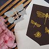 Dragonfly Pattern Carbon Steel Hot Foil Plate Metal Dies DIY-WH0226-046-6