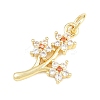 Brass Micro Pave Cubic Zirconia Pendants KK-F938-28G-03-2