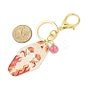 12Pcs Twelve Constellations Rack Plating Alloy Enamel Big Pendant Keychains KEYC-JKC01419-3