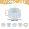 50Pcs 5 Colros Luminous Silicone Anti-Skid Ring SIL-GO0001-23-2