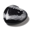 Natural Dyed & Heated Dyed & Heated Black Agate Love Heart Ornaments DJEW-Z007-01A-2