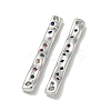 Brass Pave Colorful Cubic Zirconia Connector Charms KK-K378-13P-2