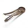 Alloy Snap Hair Clips with Blank Round Settings MAK-WH0007-09AB-2