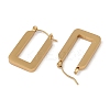 Ion Plating(IP) 201 Stainless Steel Rectangle Hoop Earrings EJEW-I309-39G-2