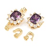Brass Pave Cubic Zirconia Fold Over Clasps CU-CBAA6E8-09G-2