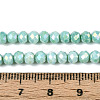 Anti-Tarnish Electroplate Rondelle Glass Beads Strands LS-EGLA-T021-4mm-17-07-4