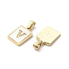 Ion Plating(IP) 304 Stainless Steel Pave Shell Pendants STAS-G327-01G-V-2