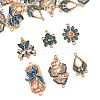 36Pcs 6 Styles Alloy Enamel Connector Charms FIND-FS0004-46C-2