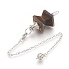 Natural Gemstone Dowsing Pendulums KK-F756-09-3