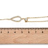 304 Stainless Steel Crystal Rhinestone Pendant Y Necklaces for Women NJEW-F375-01G-04-3