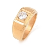 304 Stainless Steel Micro Pave Cubic Zirconia Finger Rings LS-RJEW-D336-08G-4