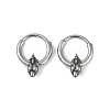 Dinosaur Head 316 Surgical Stainless Steel Hoop Earrings EJEW-G416-23AS-4