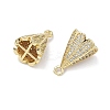 Brass Micro Pave Cubic Zirconia Pendants KK-Z143-03G-01-2