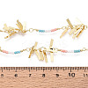 Handmade Brass Rectangle Link Chains CHC-T017-04-3