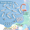 20Pcs Natural Quartz Crystal Pendants PALLOY-AB00128-4