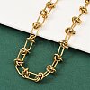 304 Stainless Steel Kont Link Chain Necklace for Men Women NJEW-P269-02G-1