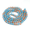 Baking Paint Imitation Jade Glass Round Bead Strands DGLA-N003-8mm-06-2