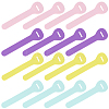 24Pcs 4 Colors PVC Zipper Pull Tabs PVC-GF0001-02B-03-1