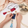 2Pcs 2 Colors Brocade Blessing Bag Pendant Decorations HJEW-OC0001-07-3