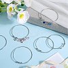 12Pcs Adjustable 304 Stainless Steel Wire Cuff Bangle Making MAK-SC0001-19-3