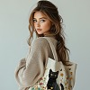 Canvas Women's Tote Bags ABAG-WH0057-002-5