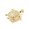Brass Micro Pave Cubic Zirconia Pendants KK-Q040-02M-G-2