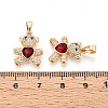 Brass Micro Pave Cubic Zirconia Pendants KK-CJC0015-19G-05-3