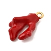 304 Stainless Steel Enamel Pendants STAS-P431-32G-01-2