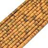 Natural Yellow Ocean Jasper Beads Strands G-P575-B32-4x1mm-2