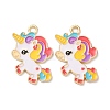 Alloy Enamel Pendants ENAM-C014-03G-2