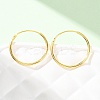 925 Sterling Silver Huggie Hoop Earrings EJEW-C179-05A-G-3